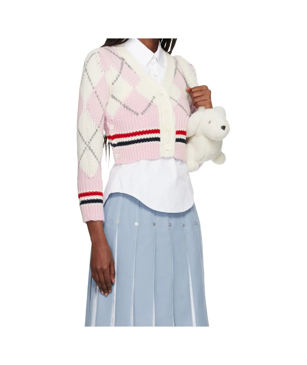Argyle Intarsia Cardigan