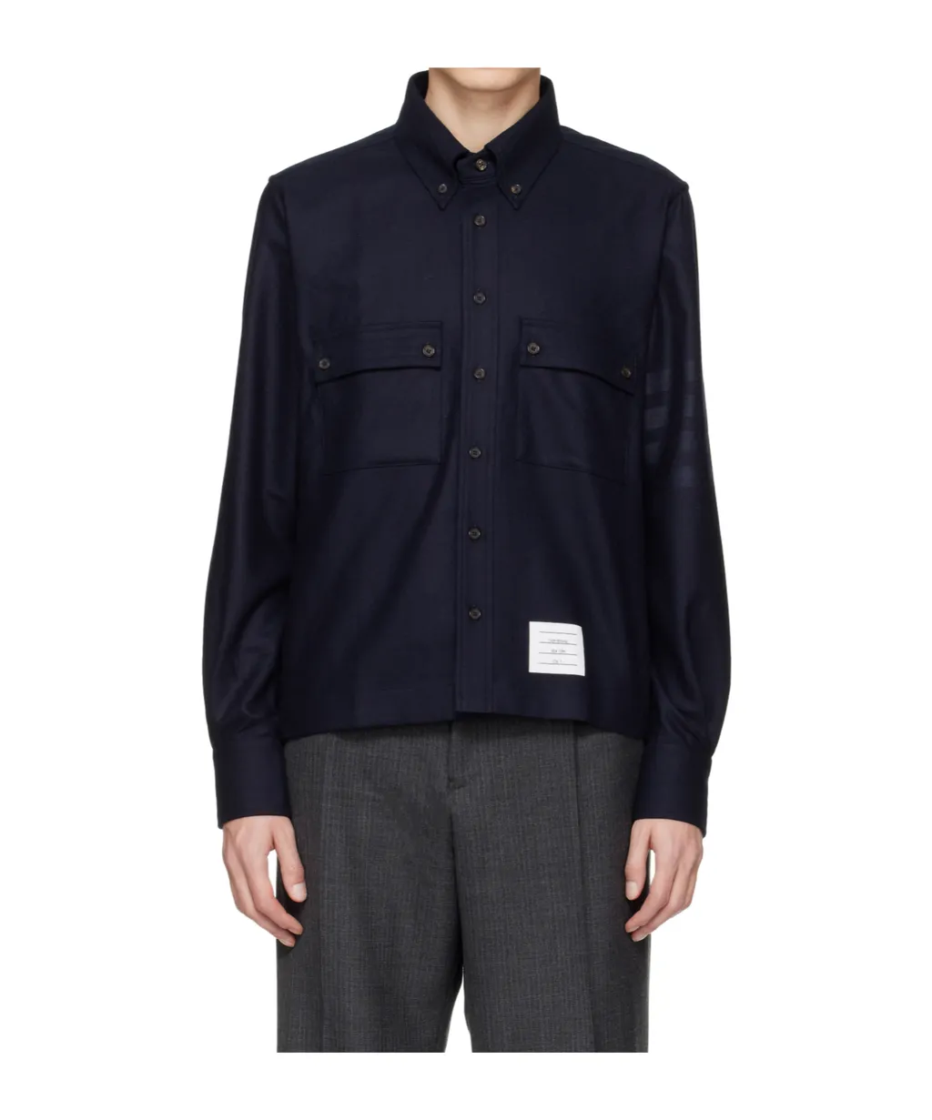 Wool Blend Flannel Shirt