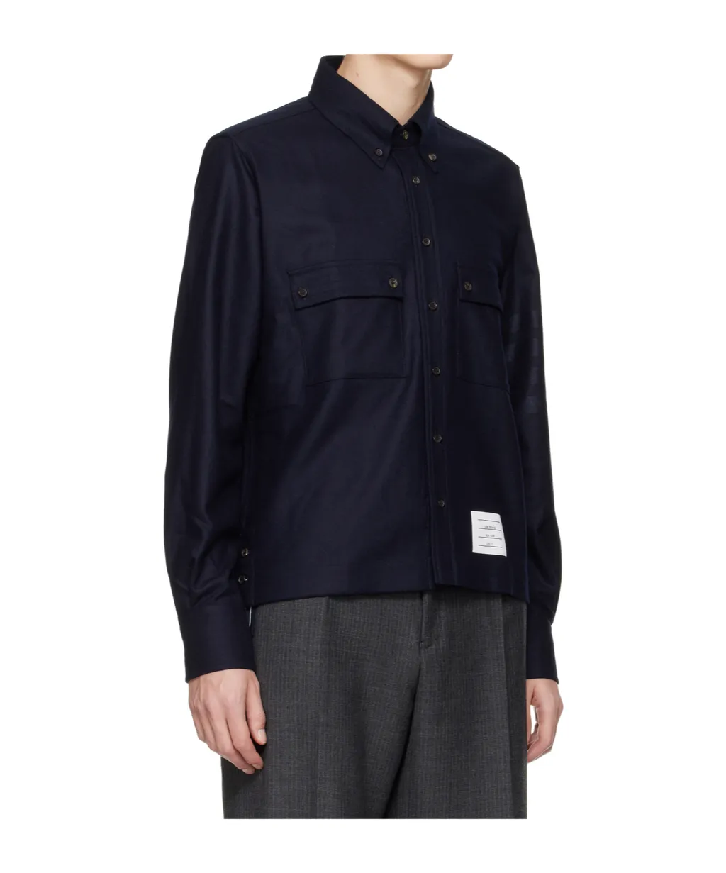 Wool Blend Flannel Shirt