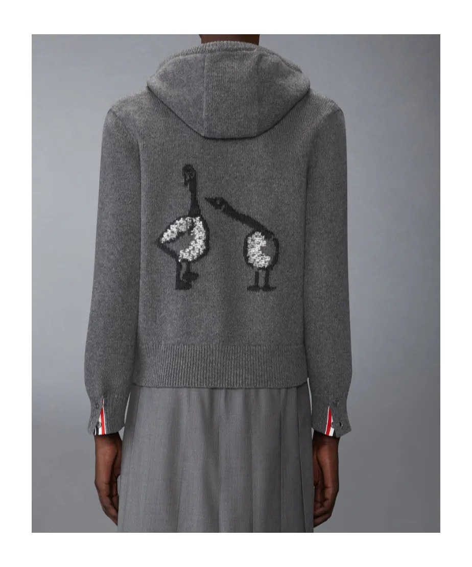 Intarsia Zip-Up Hoodie
