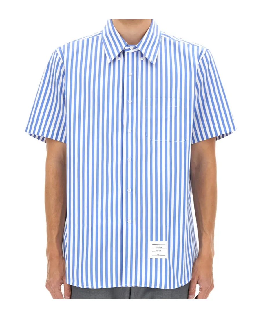 Striped Logo Patch Shirt
