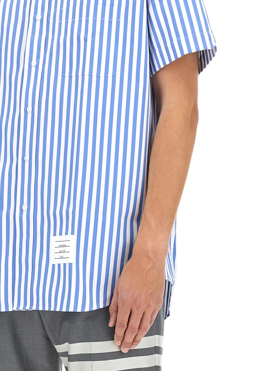 Striped Logo Patch Shirt