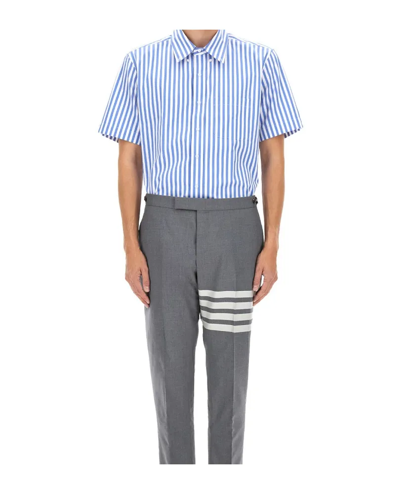 Striped Logo Patch Shirt