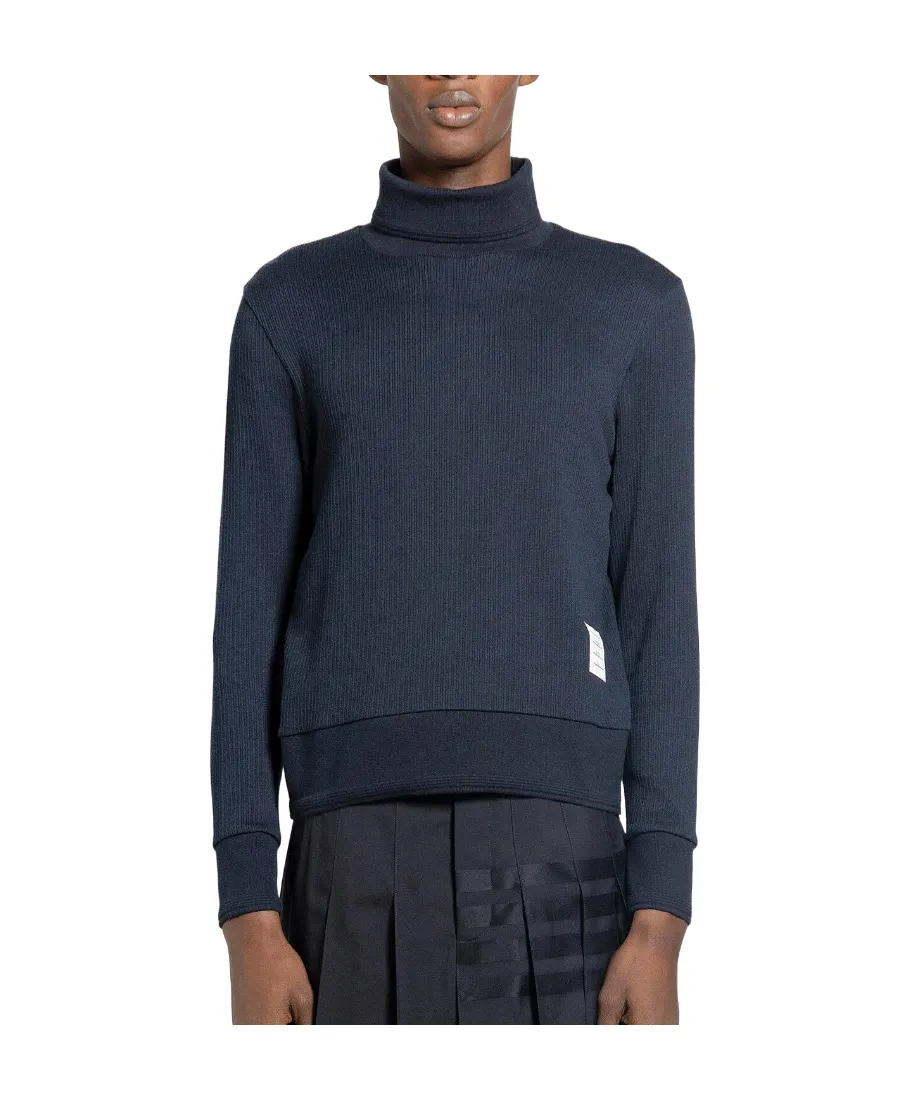 High-Neck Knitted Sweater