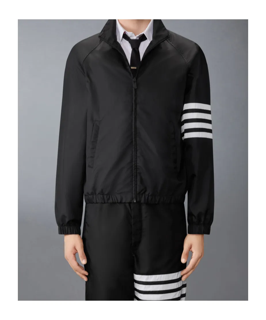 4-Bar Stripe Zipped Jacket