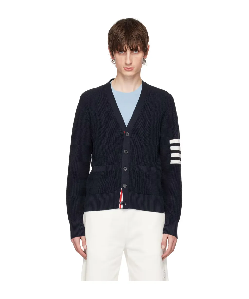 V-Neck Striped Cardigan