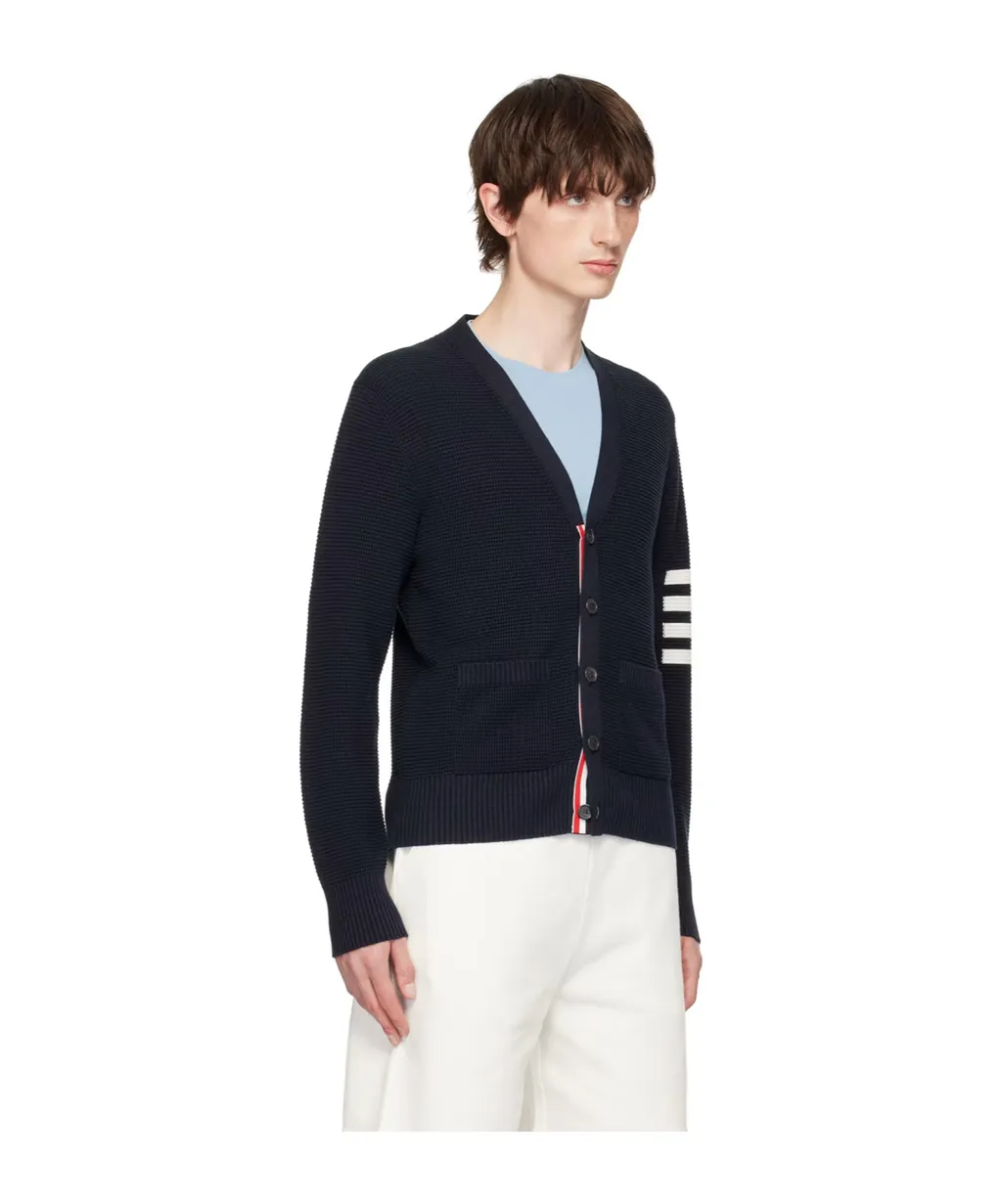 V-Neck Striped Cardigan