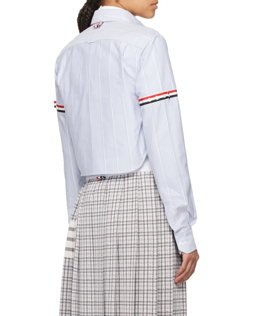 Cropped Logo Detailed Shirt