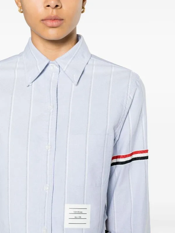 Cropped Logo Detailed Shirt