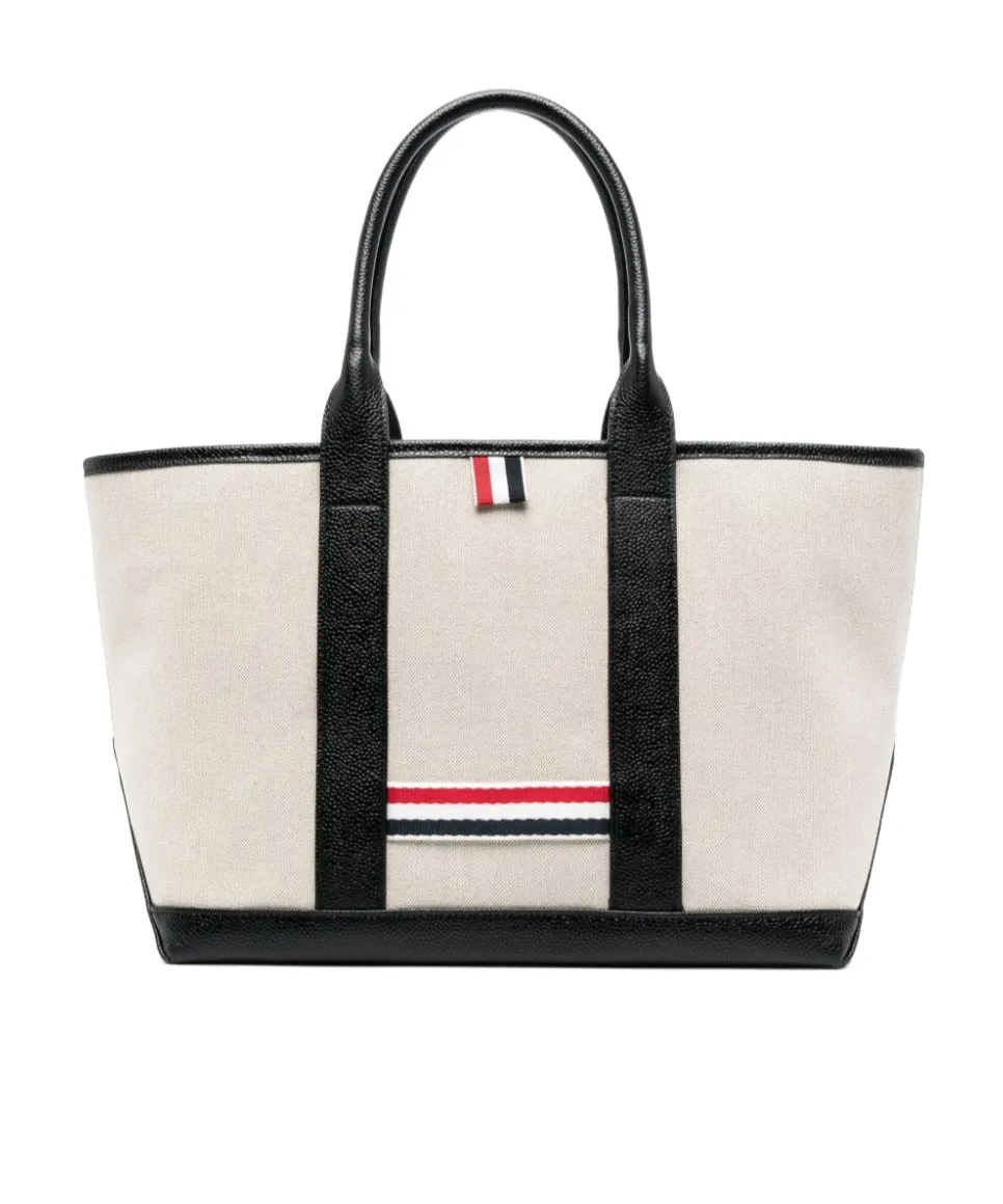 Rwb-Stripe Detailed Top Handle Bag