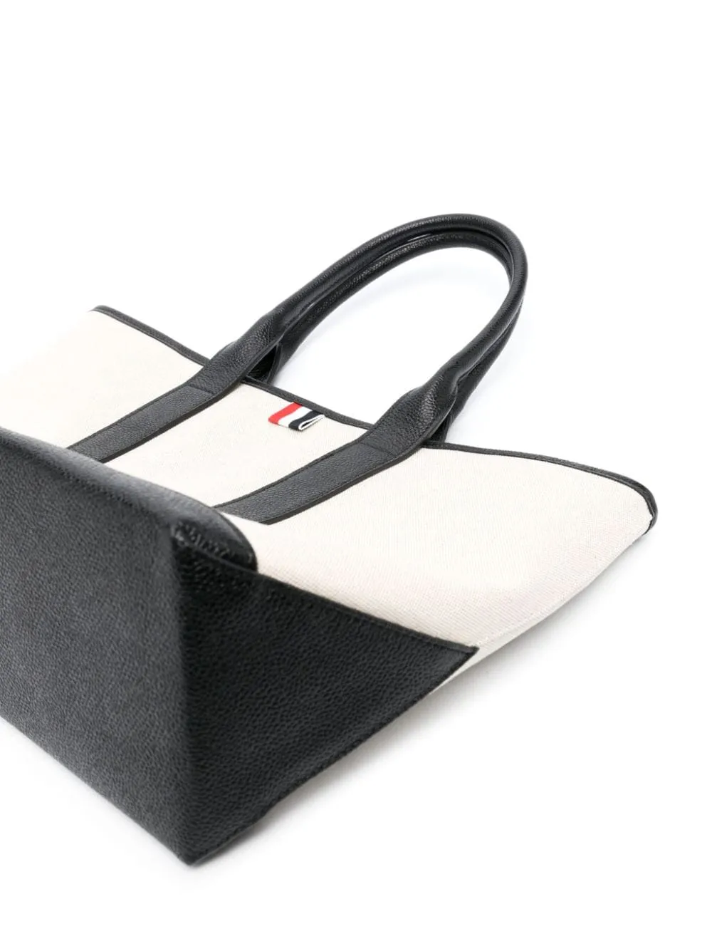 Rwb-Stripe Detailed Top Handle Bag