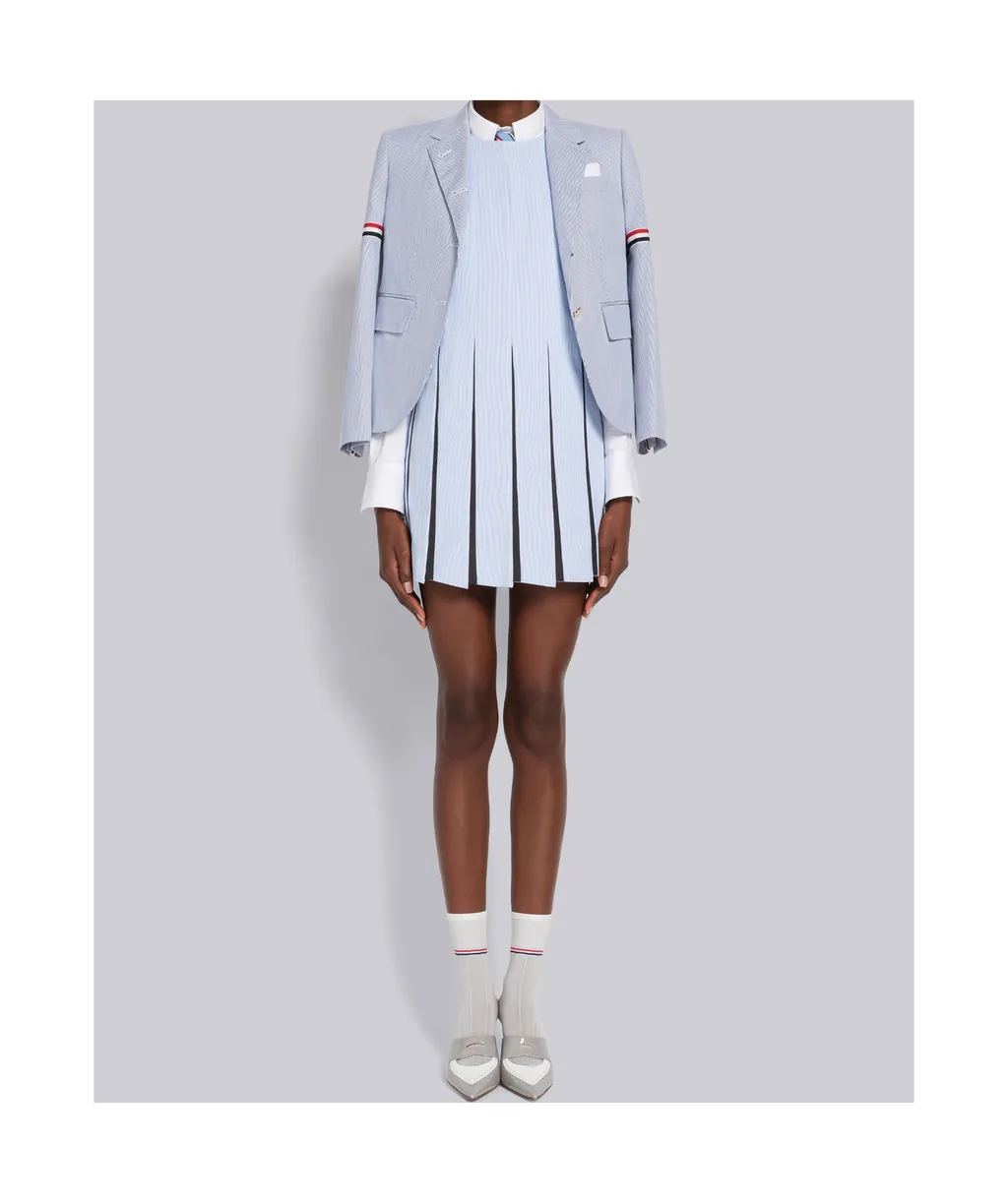 Trompe L'oeil Pleated Mini Dress