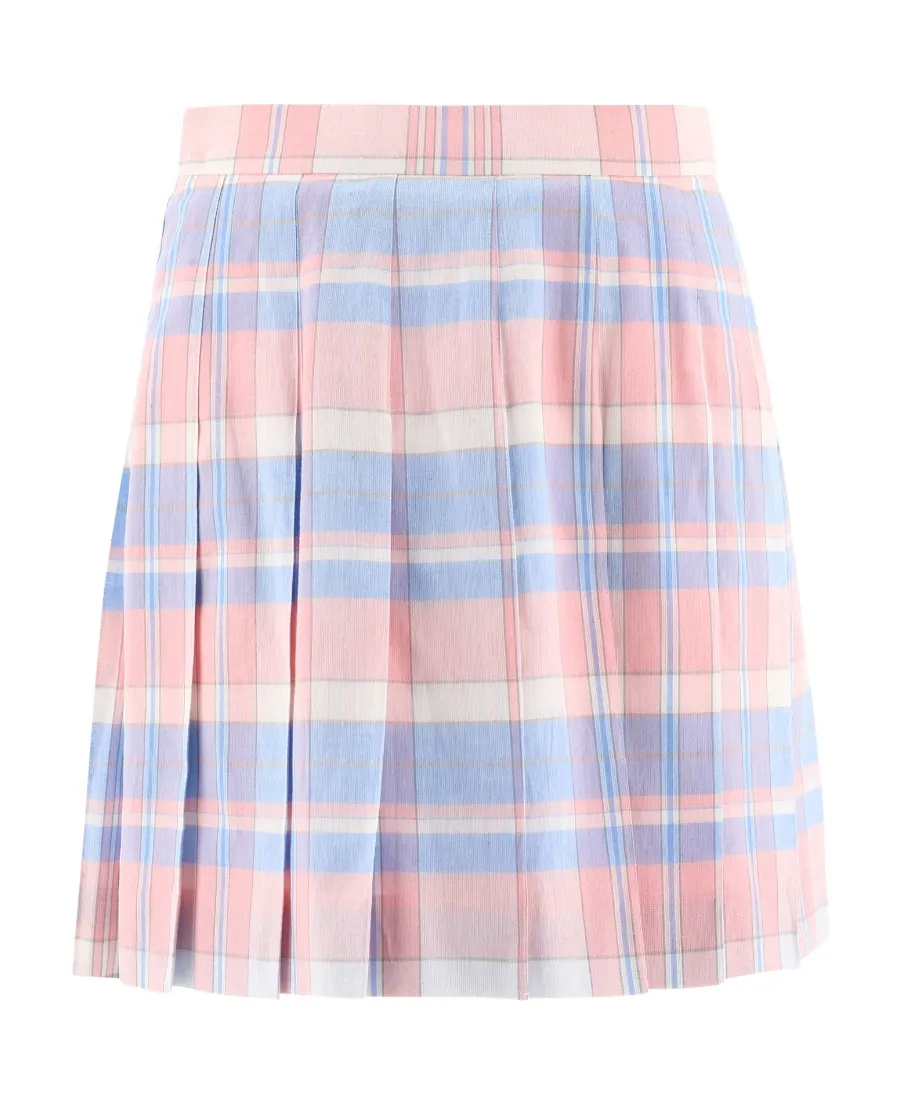 Tartan Pleated Mini Skirt