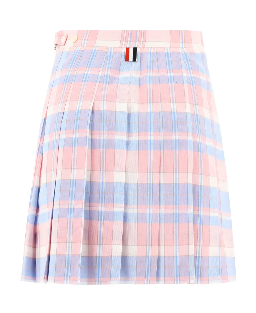 Tartan Pleated Mini Skirt