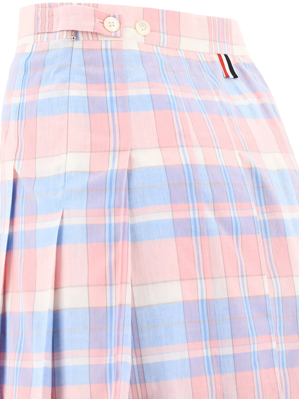 Tartan Pleated Mini Skirt