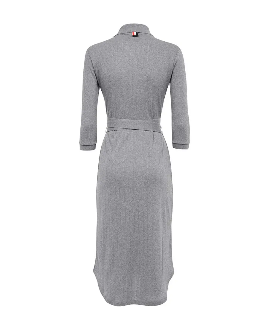 Knitted Shirt-Collar Dress
