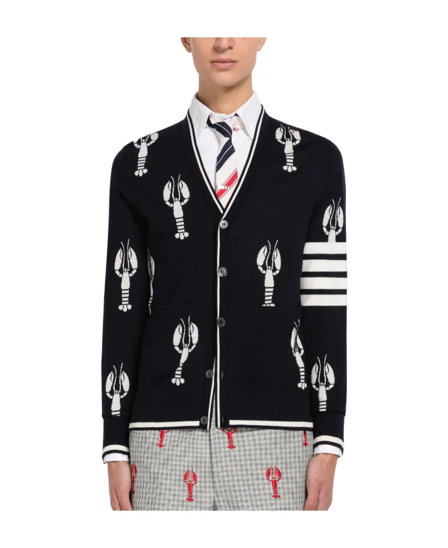 Lobster Motif Cardigan