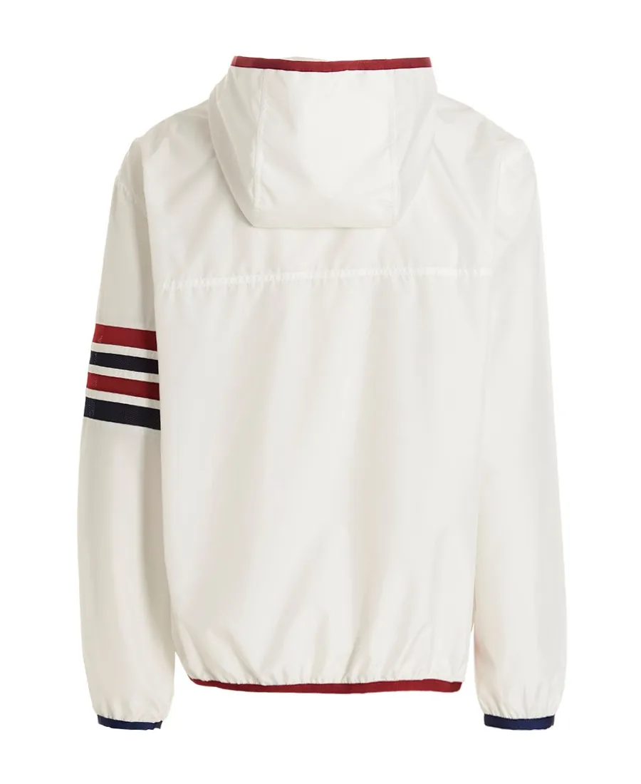 Striped-Detail Hooded Jacket