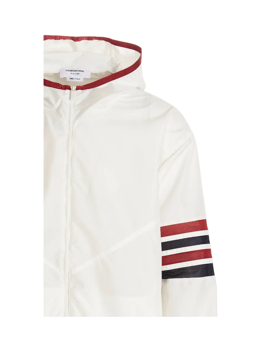 Striped-Detail Hooded Jacket