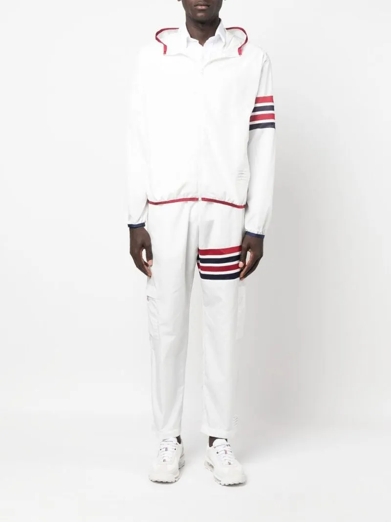 Striped-Detail Hooded Jacket