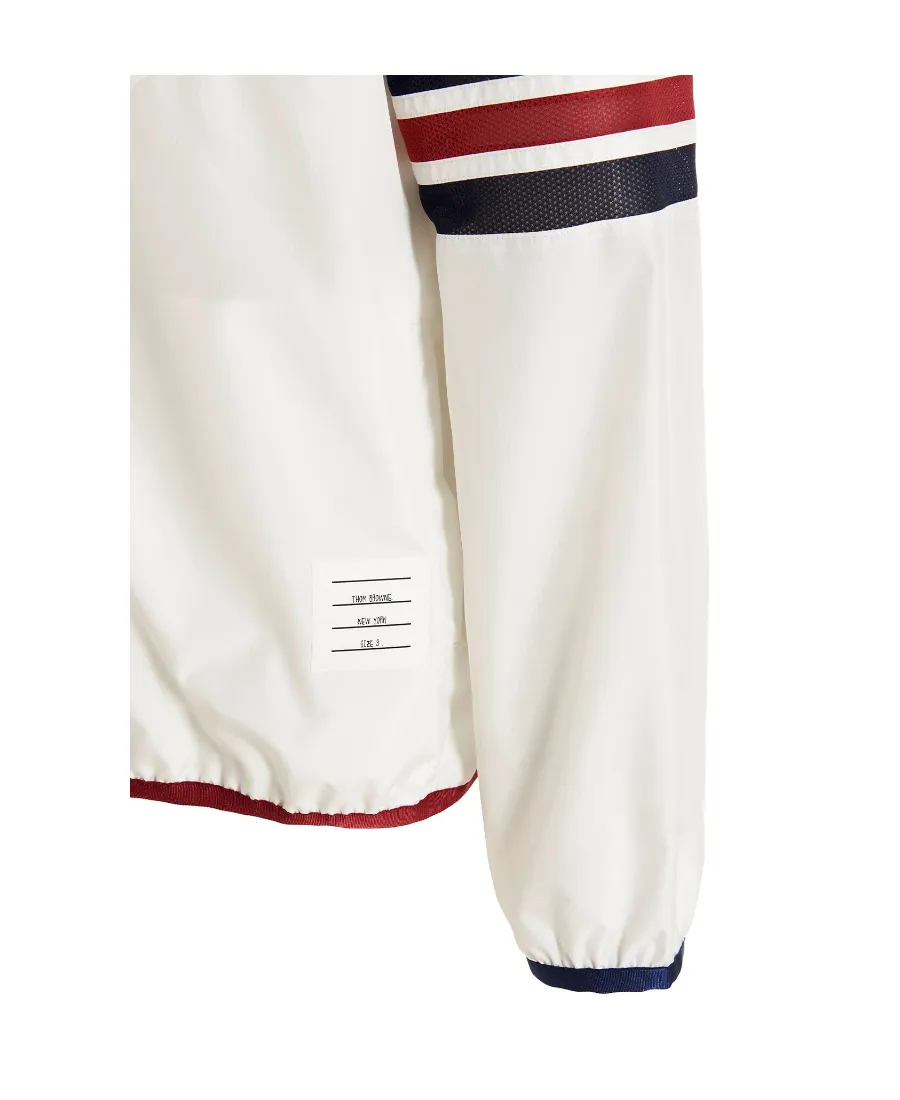 Striped-Detail Hooded Jacket