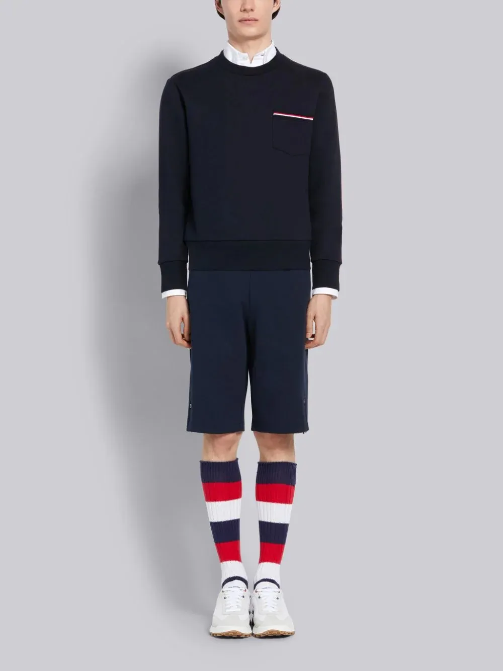 Loopback Stripe Pocket Sweatshirt