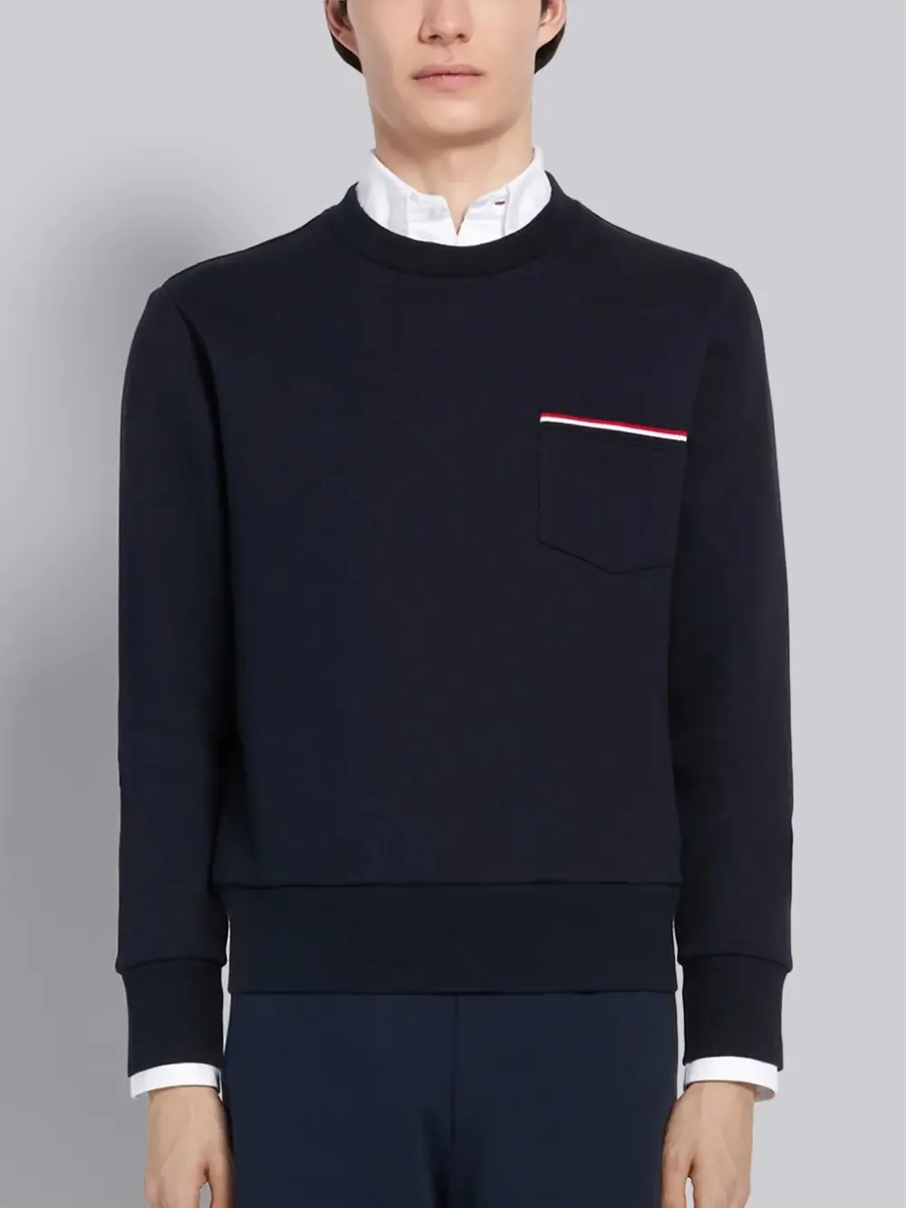 Loopback Stripe Pocket Sweatshirt