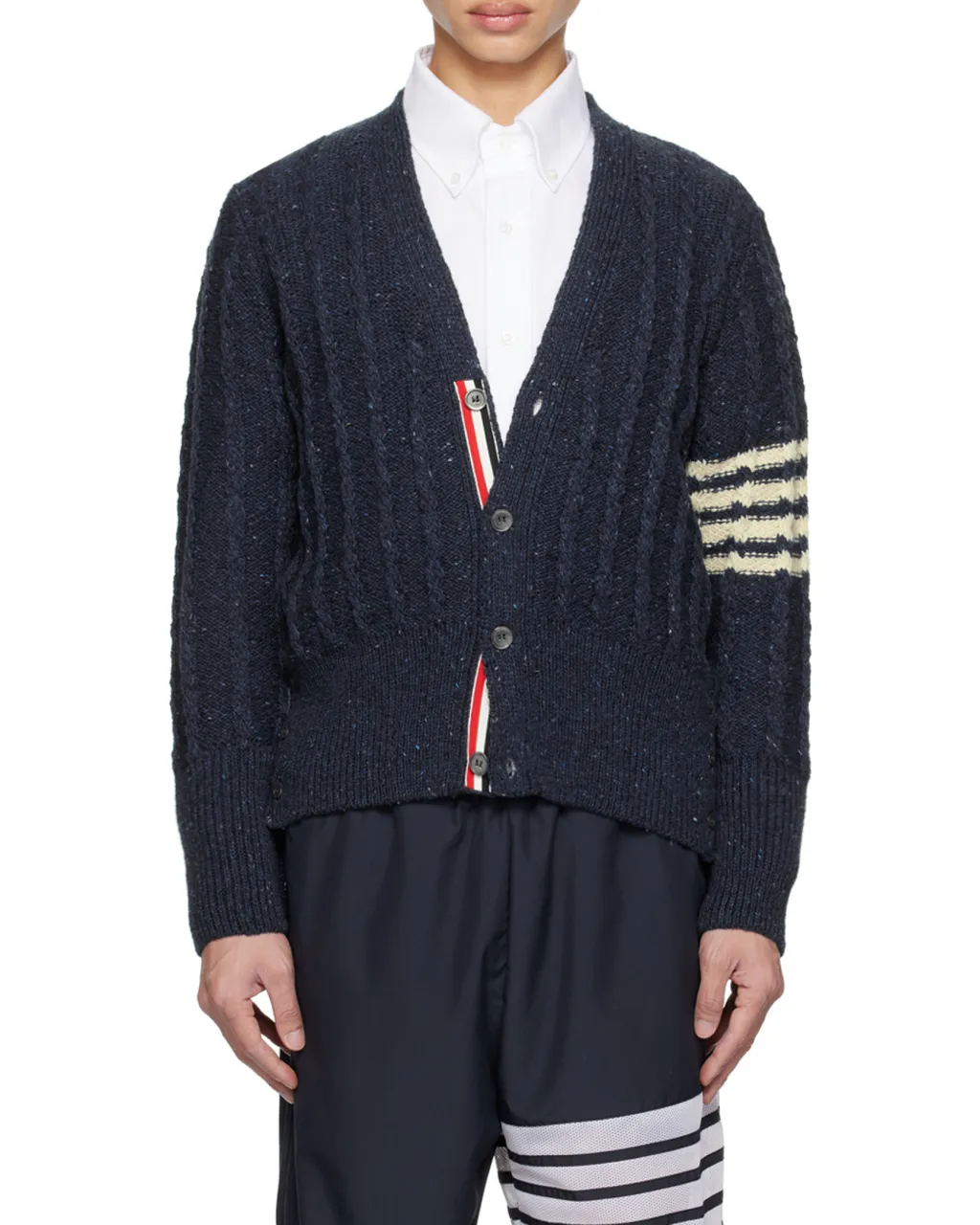 4-Bar Knitted Cardigan