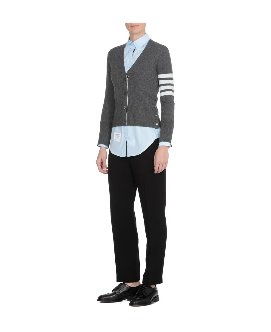 4-Bar V-Neck Cardigan