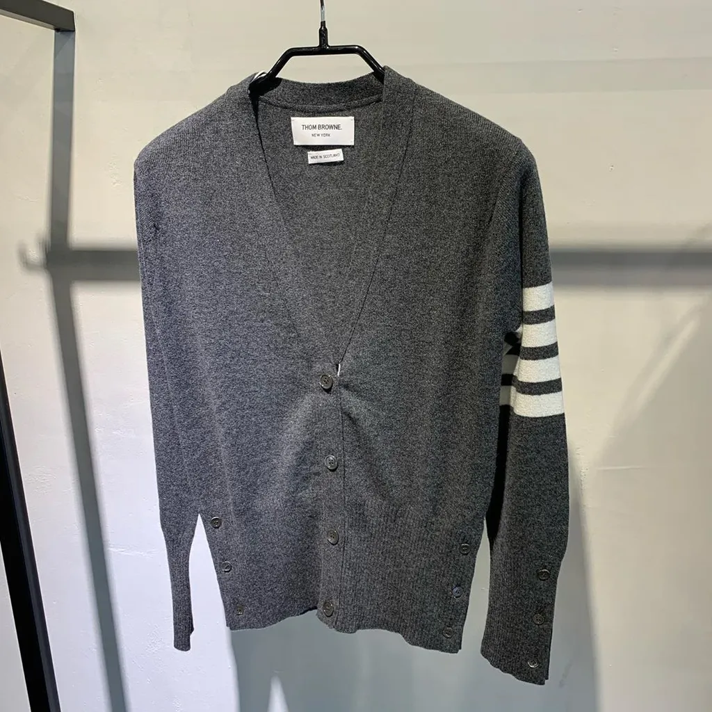 4-Bar V-Neck Cardigan