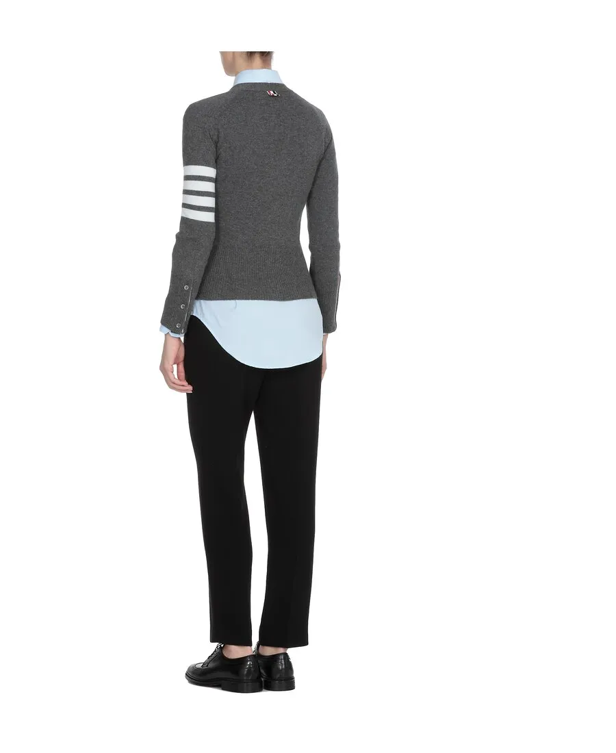 4-Bar V-Neck Cardigan