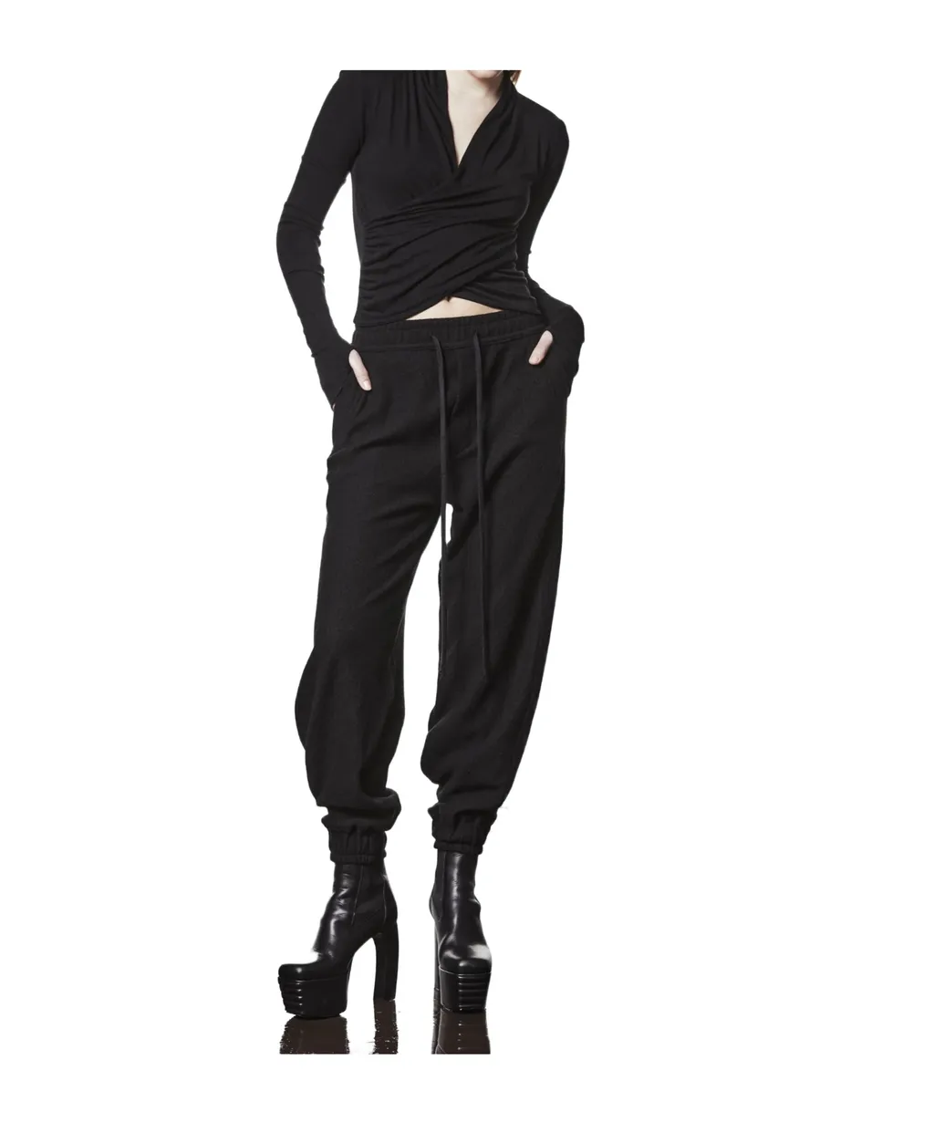 Wrap-Front Long Sleeve Top