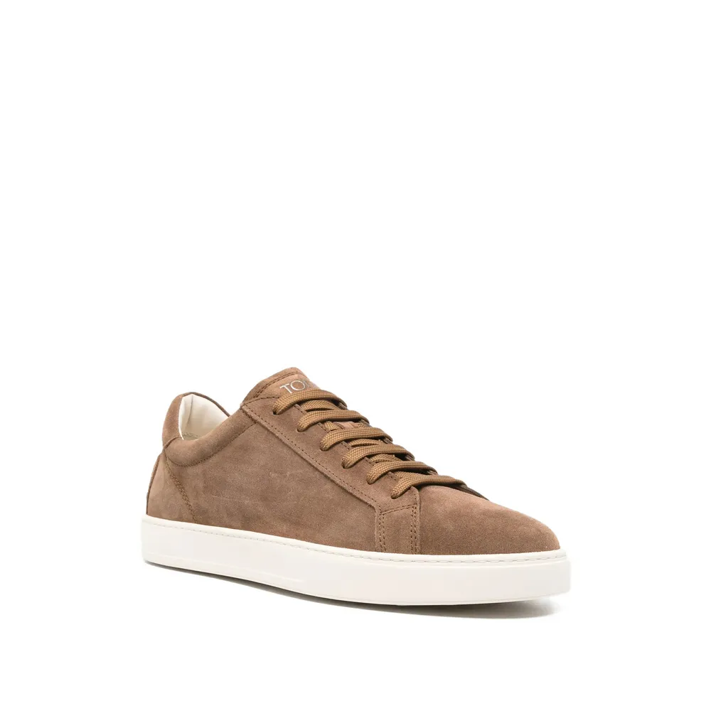 Logo Printed Round Toe Sneakers