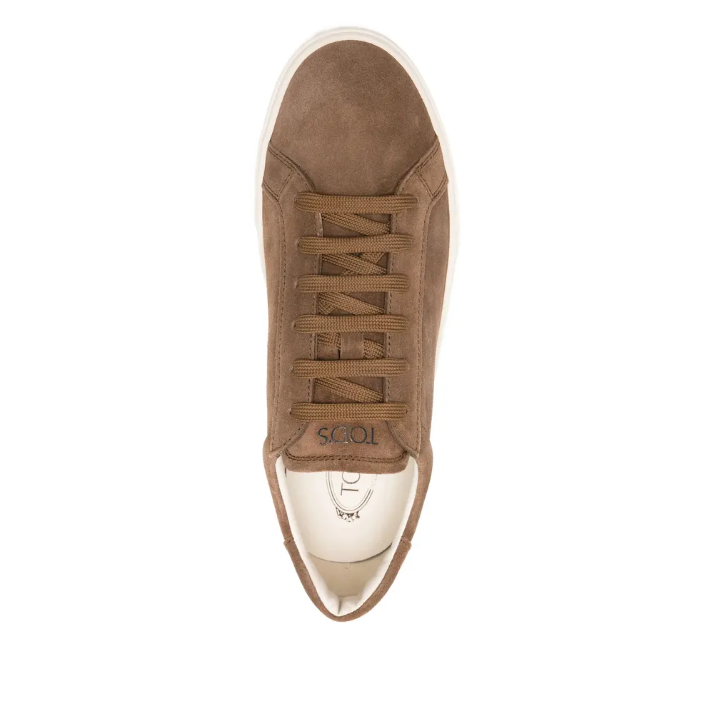 Logo Printed Round Toe Sneakers