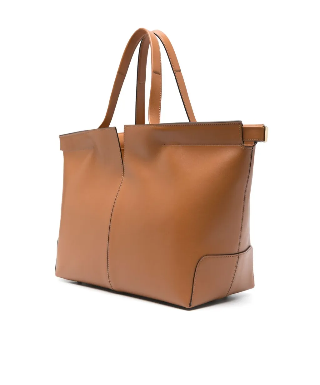 Logo Debossed Medium Tote Bag