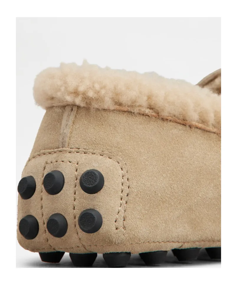 Logo-Plaque Suede Loafers