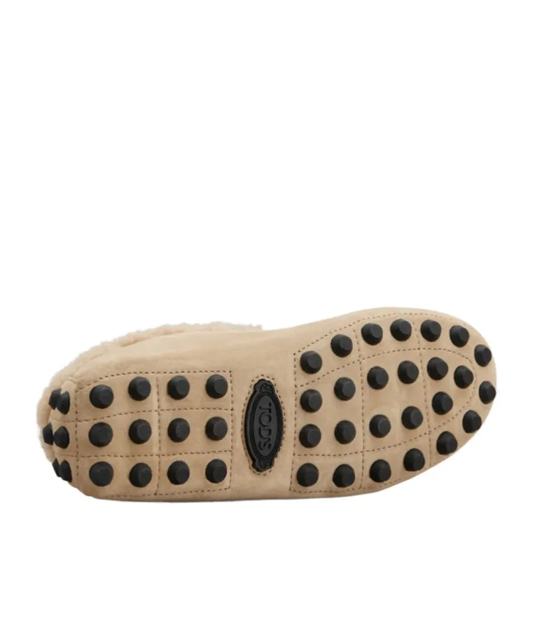 Logo-Plaque Suede Loafers