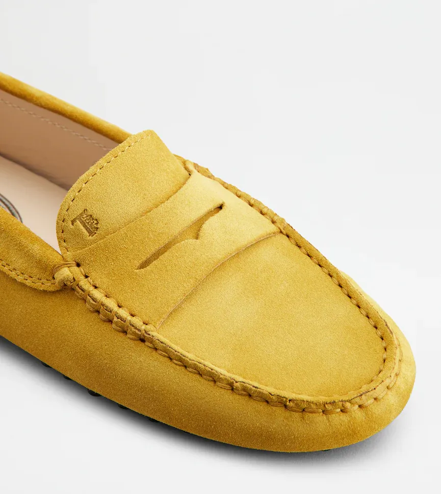 Penny-Slot Suede Loafers
