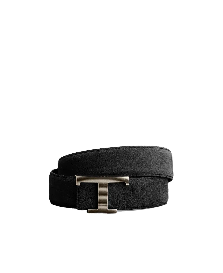 Logo-Buckle Leather Belt