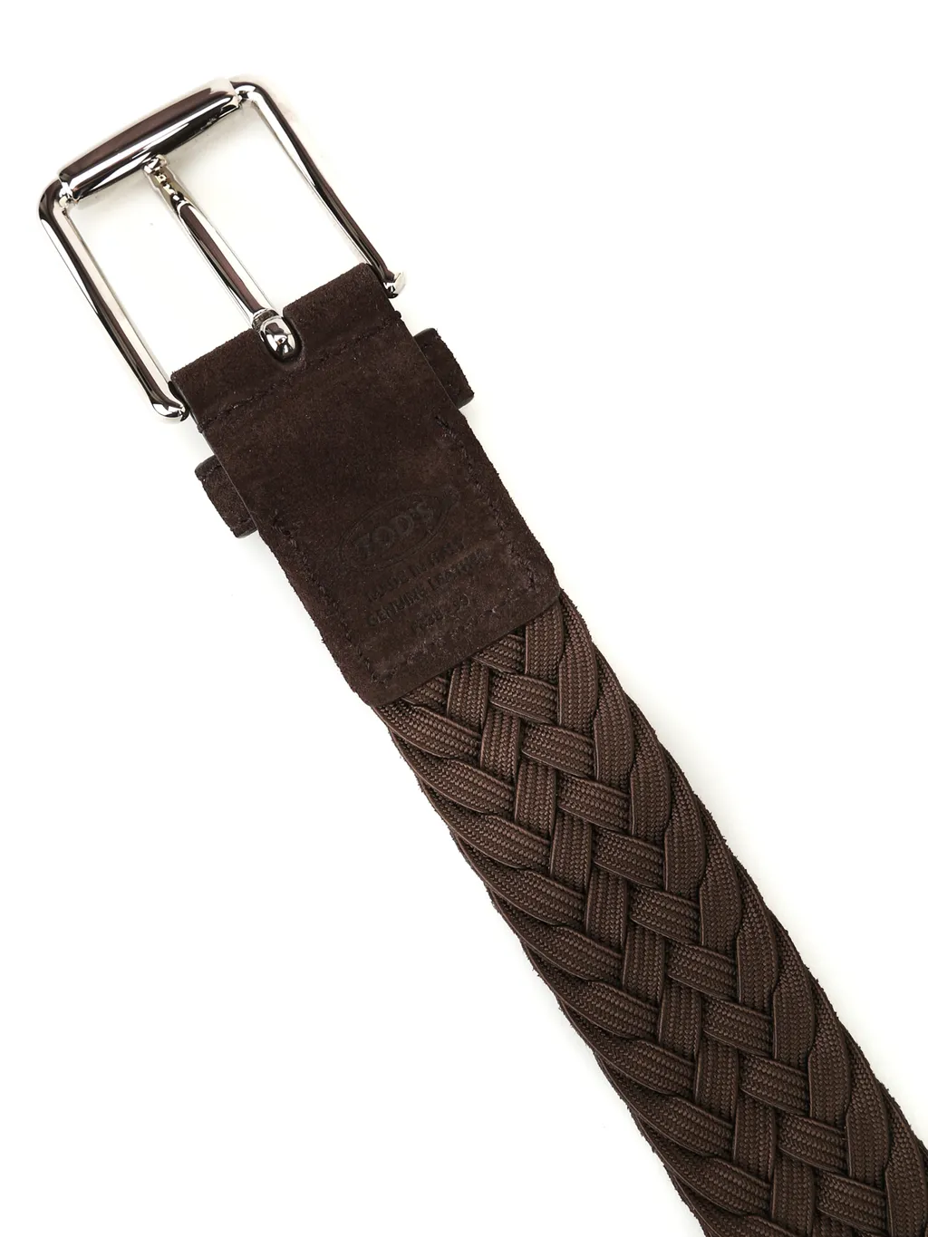 Logo Engraved Detailed Woven Belt