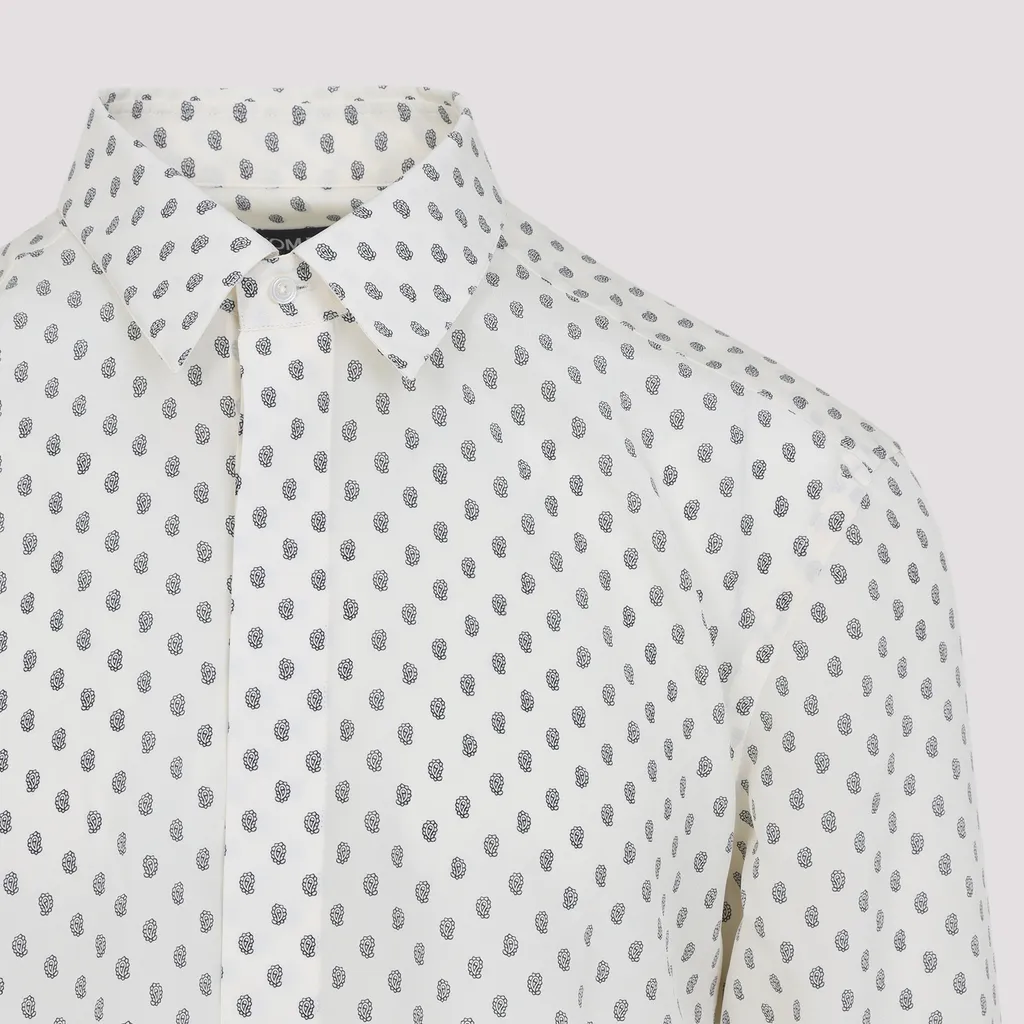 Crepe De Chine Paisley-Print Fluid Fit Shirt
