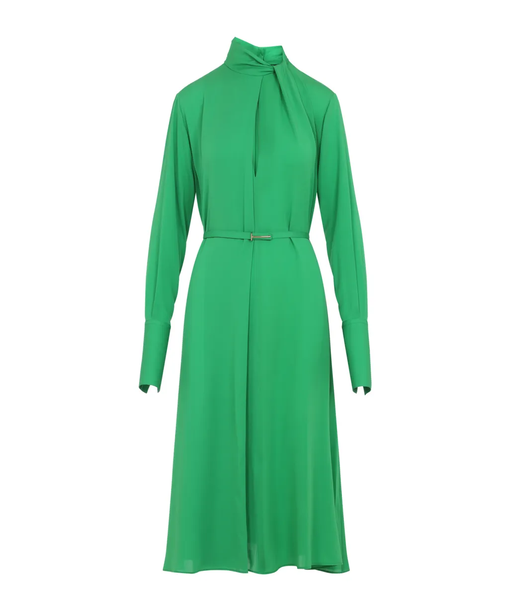 Washed Silk Midi Dress