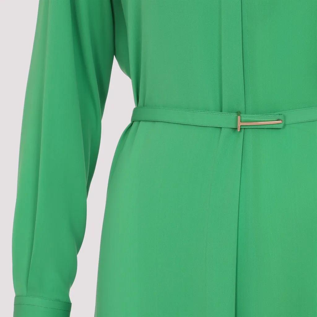 Washed Silk Midi Dress