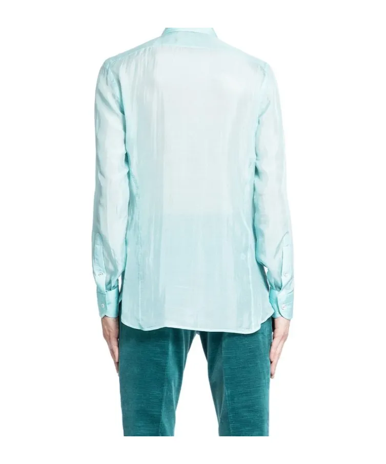 Pleated Long-Sleeved Shirt