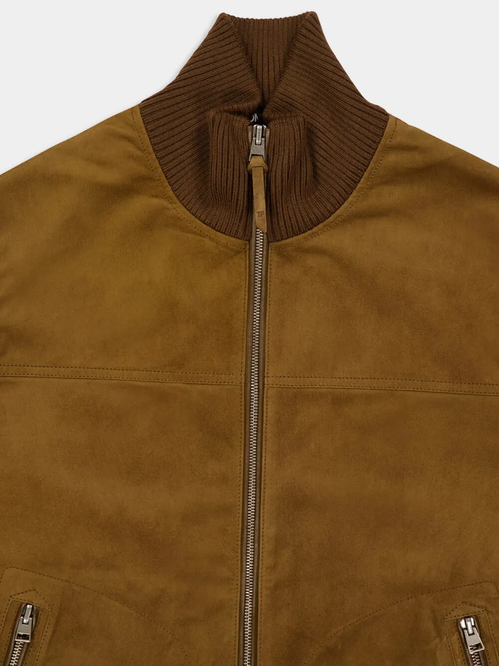 Suede Bomber Jacket