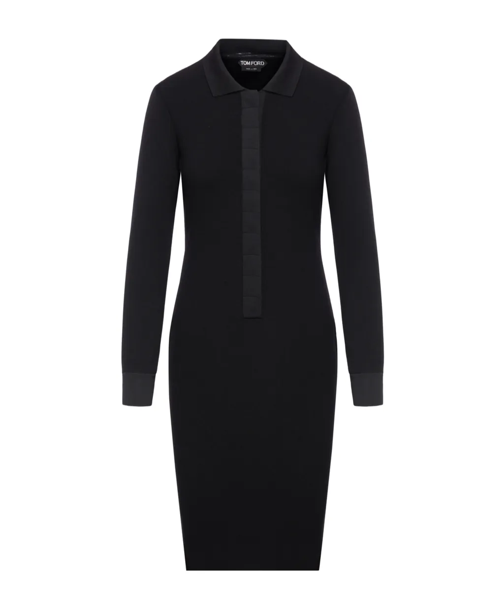 Long-Sleeved Knitted Dress