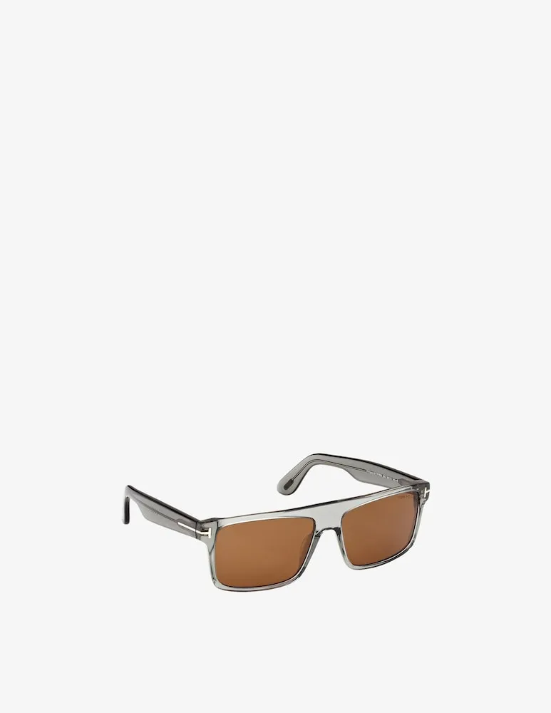 Rectangular-Frame Sunglasses