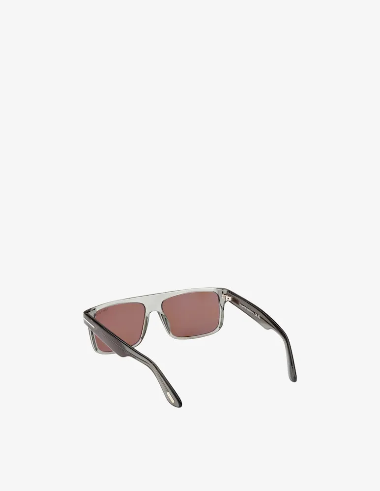 Rectangular-Frame Sunglasses
