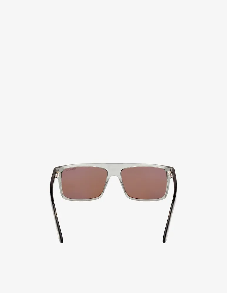 Rectangular-Frame Sunglasses