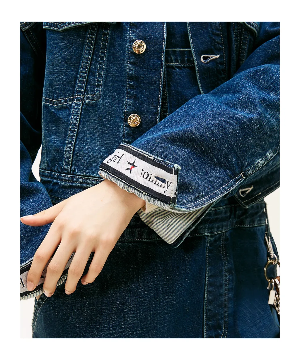 Padded Denim Oversized Trucker Jacket
